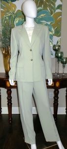 Tahari seafoam green suit